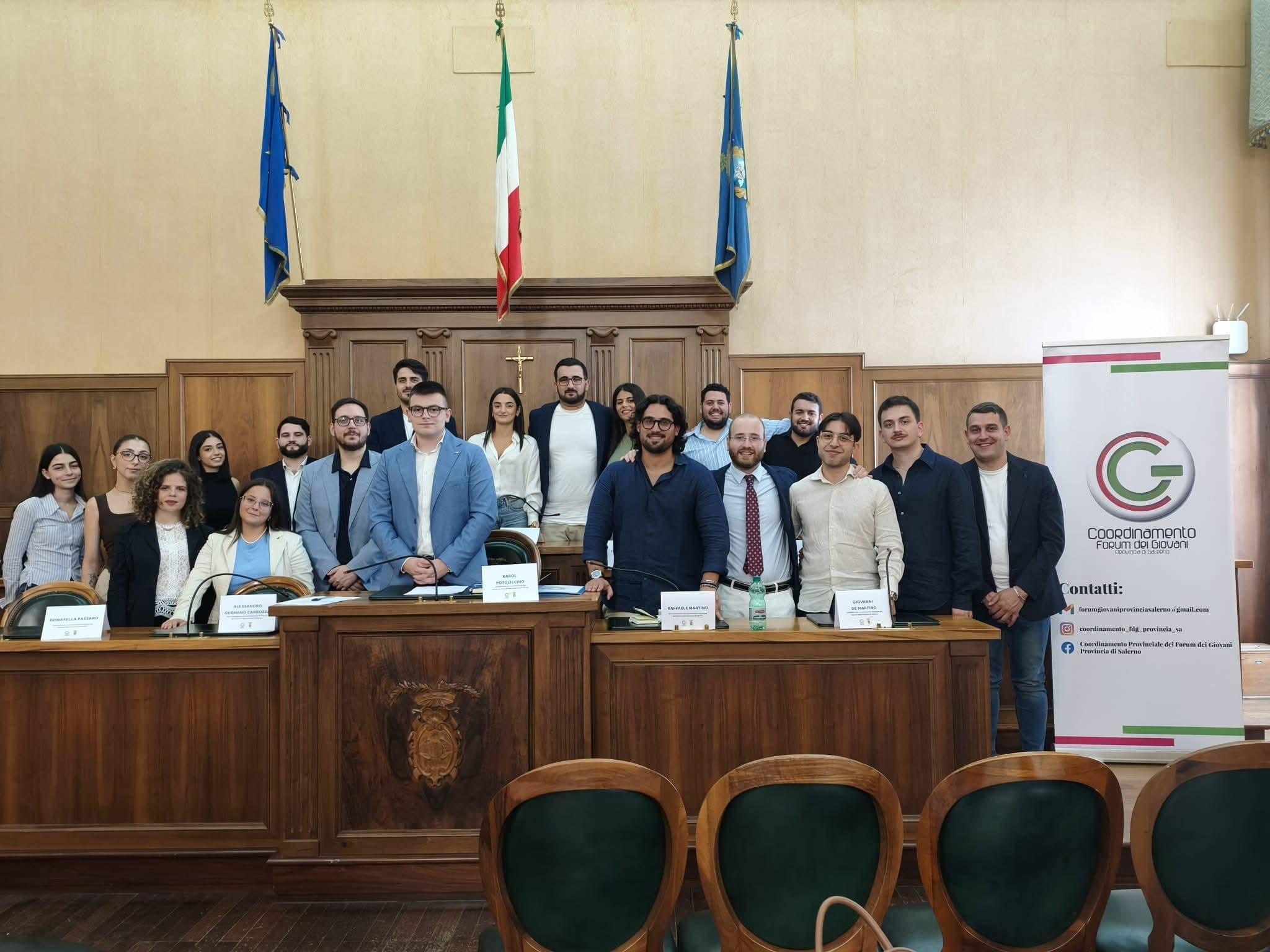 Si insedia a Salerno il nuovo Consiglio del Forum dei Giovani