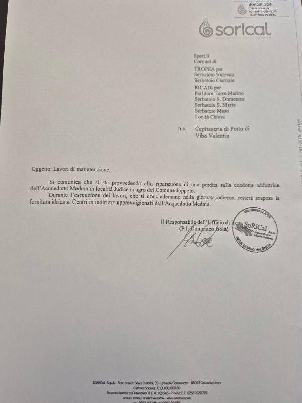 Avviso Sorical