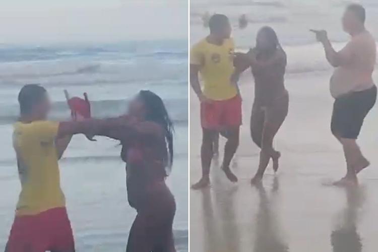 Guarda-vidas é agredido por casal de turistas após ser acusado de omissão de socorro; VÍDEO