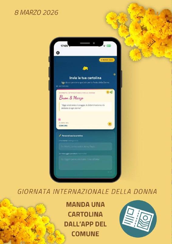 🌸 Giornata Internazionale della Donna - Domani sull’app sarà disponibile una funzione speciale: i cittadini potranno in...
