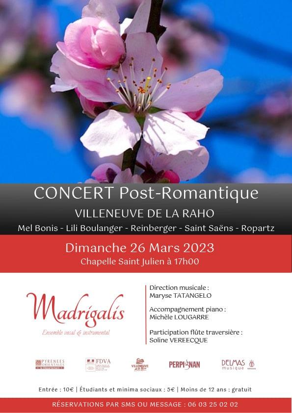 Concert choral Post romantique de Madrigalis