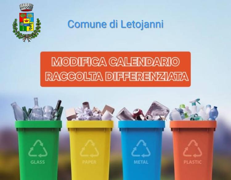 ⚠️ 𝗠𝗢𝗗𝗜𝗙𝗜𝗖𝗔 𝗥𝗔𝗖𝗖𝗢𝗟𝗧𝗔 𝗥𝗜𝗙𝗜𝗨𝗧𝗜 In occasione della Festa della Repubblica, il calendario della racco...