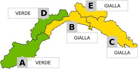 ALLERTA 🟡 GIALLA PER TEMPORALI  ⛈ e criticità idrogeologica sulla Liguria, dalle ore 10:00 di giovedì 20 agosto 2026, a...