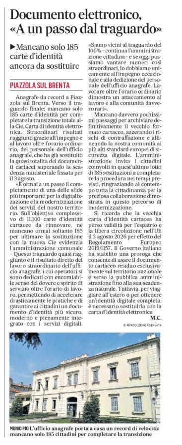 📢𝐀𝐍𝐀𝐆𝐑𝐀𝐅𝐄 𝐃𝐀 𝐑𝐄𝐂𝐎𝐑𝐃 🏁Verso il traguardo finale: 𝑚𝑎𝑛𝑐𝑎𝑛𝑜 𝑠𝑜𝑙𝑜 185 carte d'identità per compl...