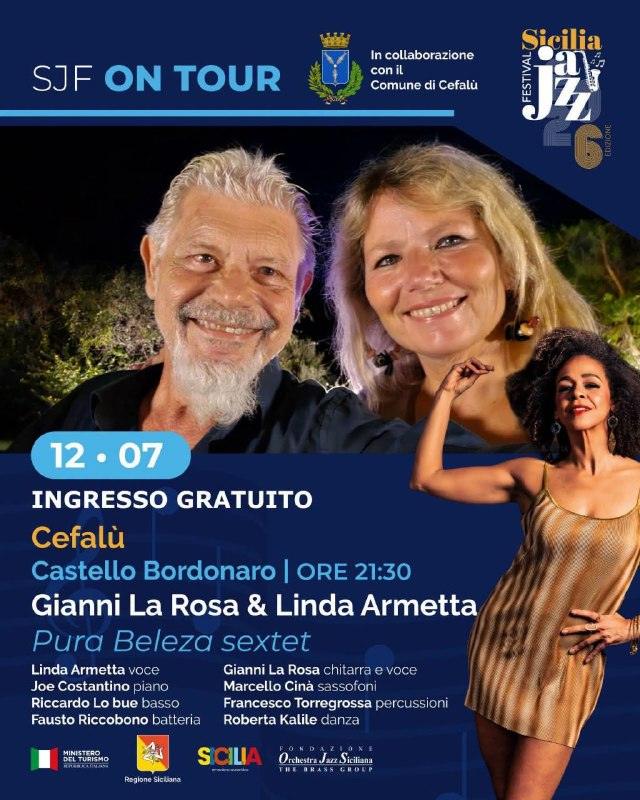 Cefalù Estate 2026 Oggi Domenica 12 luglio Spettacolo musicale "Pura Beleza sexyet" con Gianni La Rosa & Linda Armet...