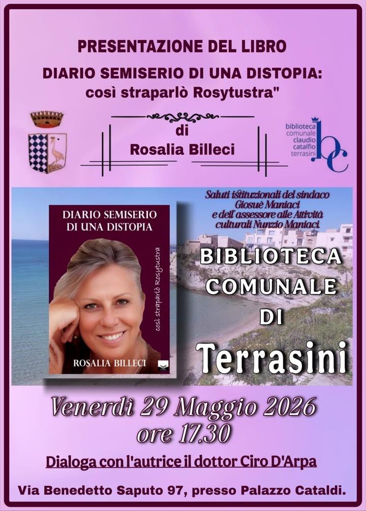 📚✨ Invito alla presentazione del libro “Diario semiserio di una distopia: così straparlò Rosytustra” ✨📚 Questo pomerig...