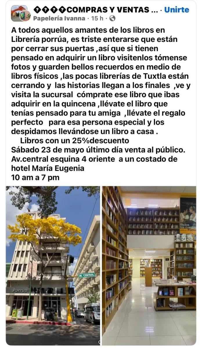 Tuxtla se queda sin librerías; solo quedan 11