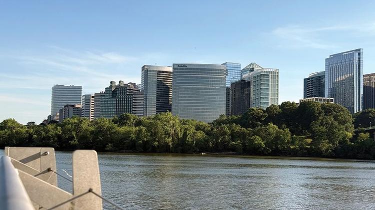 Georgetown waterfront looking out to Arlington, VA. (Janam Gupta/Siliconeer)