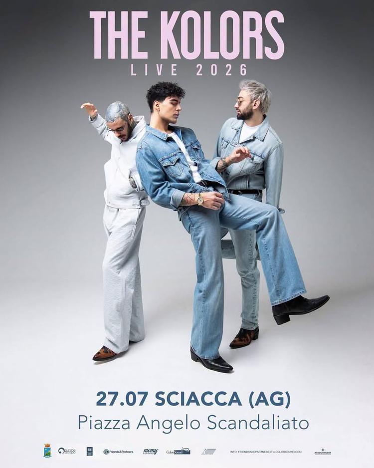 T𝐇E K𝐎L𝐎R𝐒 𝐂O𝐍C𝐄R𝐓O A S𝐂I𝐀C𝐂A  in piazza Angelo Scandaliato Lunedì, 27 luglio 2026, ore 22 ... ingresso gratu...