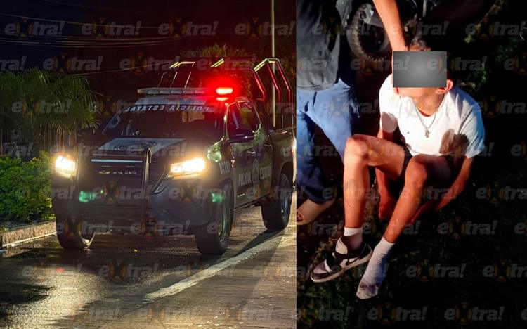 Joven motociclista termina en el hospital tras brutal derrape en Cuautla; no llevaba casco
