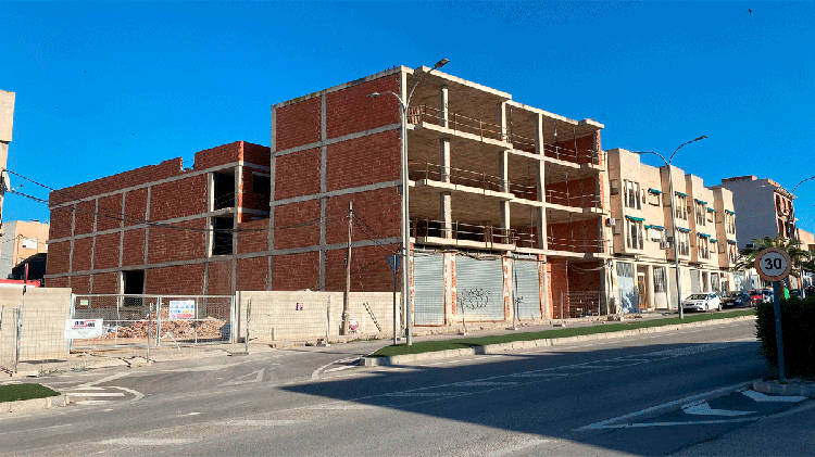 #Aspe: Se reactivan las obras de 28 viviendas públicas en la avenida de Elche