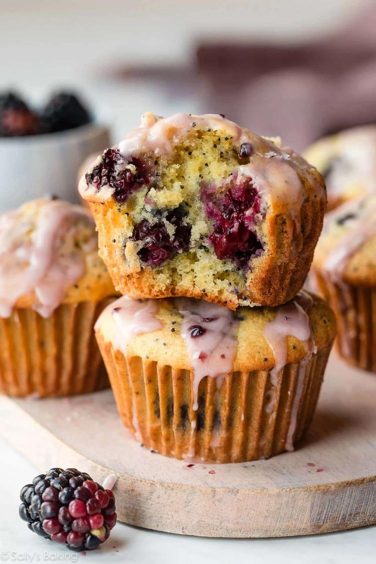 Blackberry Lemon Poppy Seed Muffins