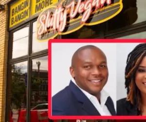 Jamaican-American entrepreneurs Khadejah Davis and Jamel Douglas made history as the first US Juici Patties franchisees — now they're Slutty Vegan's first franchise owners too.