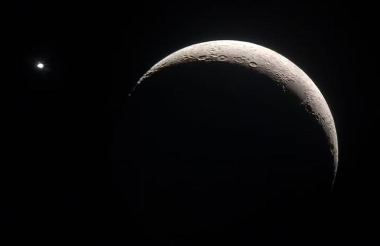 Astrônomo amador do interior de SP registra imagens de conjunção da Lua com Vênus; FOTOS