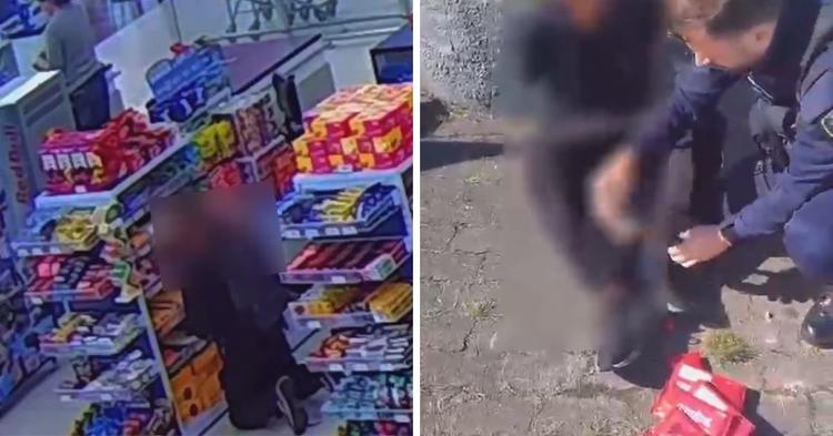 Vídeo: homem furta 16 barras de chocolate em loja e acaba preso pela Guarda Municipal em Itajaí