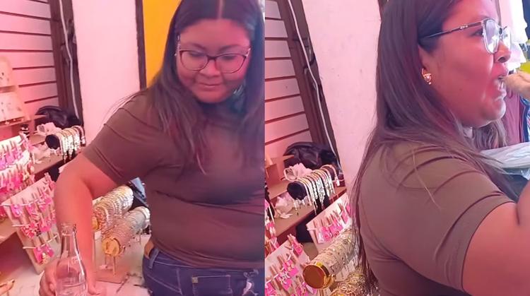 Nace #LadyTacos por invadir puesto de bisutería para comer "a gusto"