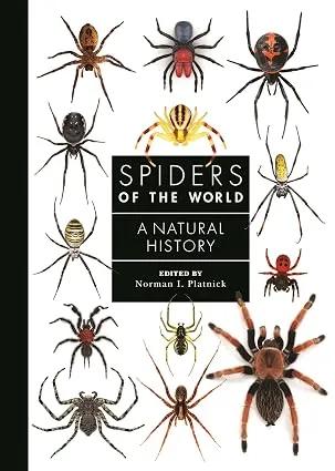 Book cover with 13 different spiders.