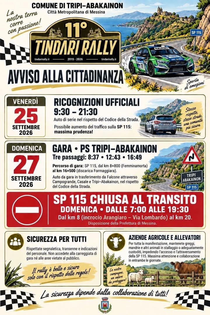 ⚠️ Info XI Rally Tindari ⚠️ #follower #mettereinevidenza @fanpiùattivi