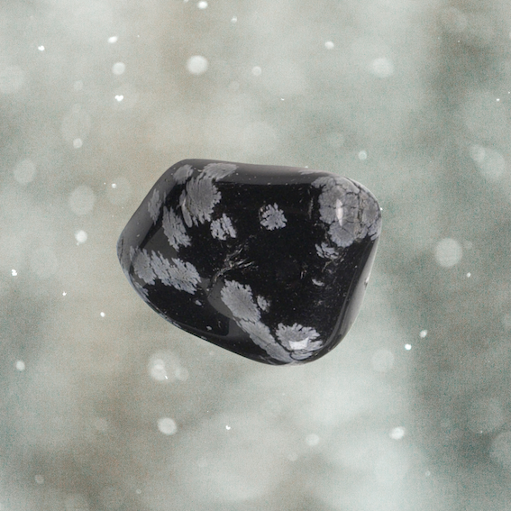 Snowflake obsidian for aligning with your goals at the Capricorn new moon