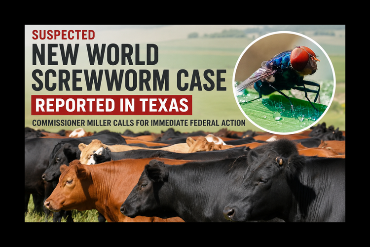 Screwworm Threat Reaches Texas: Sid Miller Calls for Emergency Action