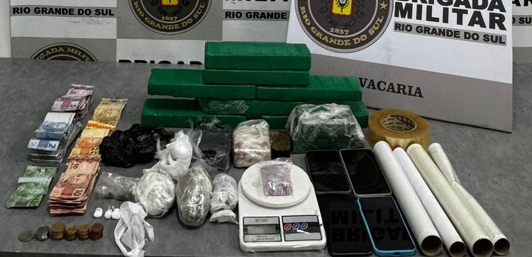 Indivíduo é preso com mais 6,5 quilos de drogas em Vacaria