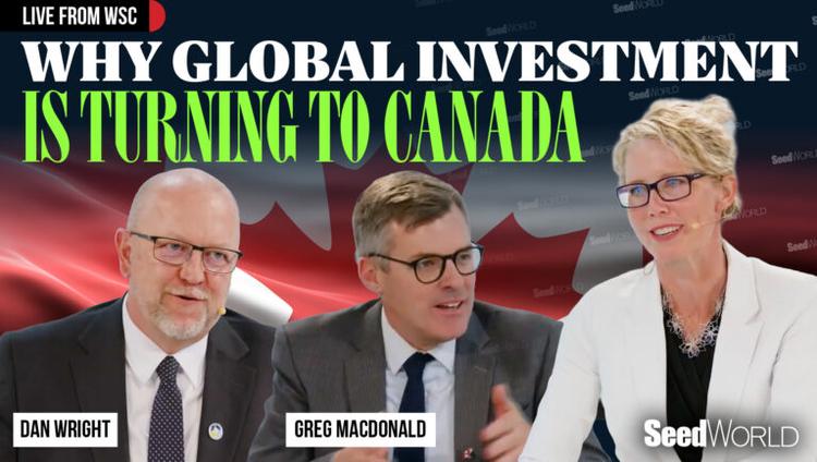 Greg MacDonald, Dan Wright and Madeleine Baerg discuss why Canada is attracting global seed innovation investment at World Seed Congress 2026.