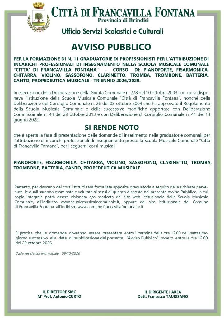 È aperta la presentazione delle domande per l’inserimento nelle 11 graduatorie di professionisti a cui affidare incarich...