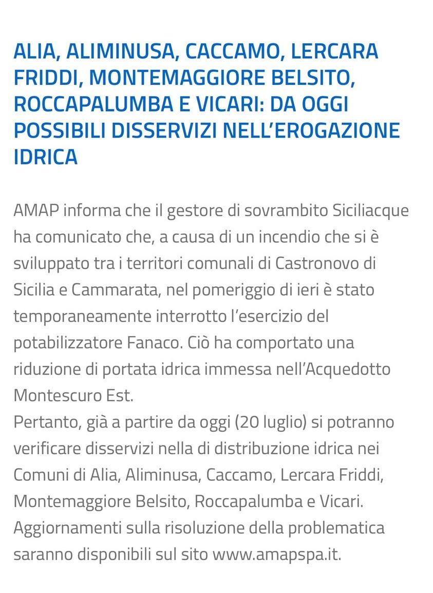 Comune di Roccapalumba Posted