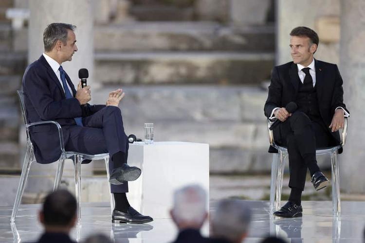 Macron Mitsotakis Greece