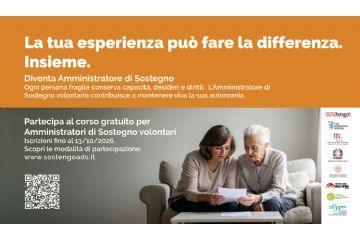Volontariato: corso gratuito per diventare Amministratori di Sostegno - 2026