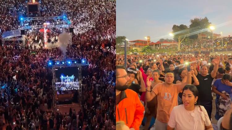 “Festa no Céu”: Pessoas aceitam Jesus em culto ao amanhecer em praia de Manaus