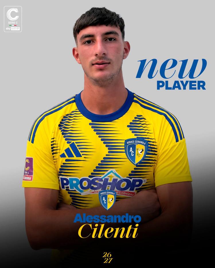 Audace Cerignola, ufficiale: Alessandro Cilenti è un nuovo calciatore gialloblù