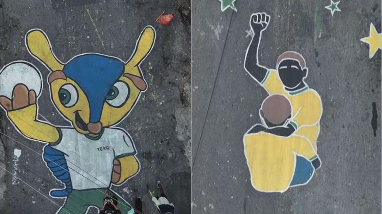 Veja fotos aéreas de ruas decoradas para Copa do Mundo em Belo Horizonte