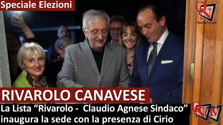 RIVAROLO CANAVESE – Elezioni: Il Presidente Regionale Cirio sostiene la lista “Rivarolo – Claudio Agnese Sindaco”
