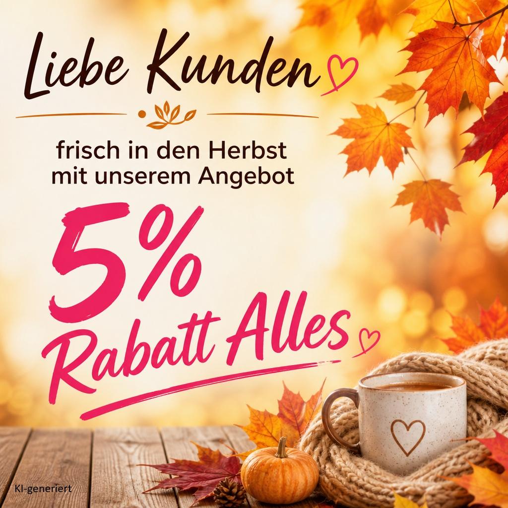 5% Rabatt auf Alles