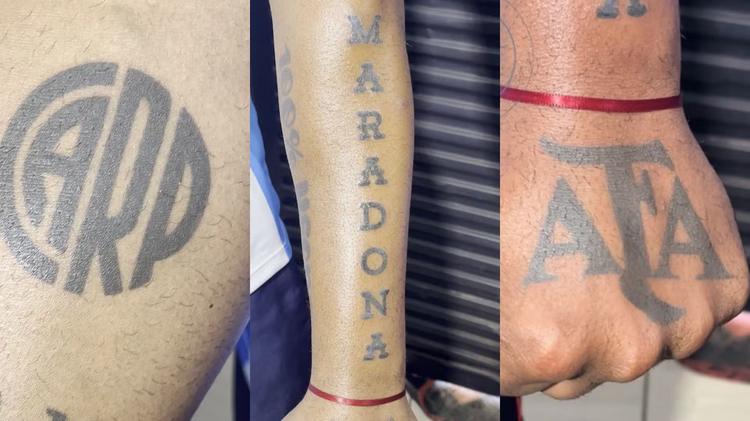 Mineiro com tatuagem de Maradona acerta placar da semifinal e sonha com tatuagem do tetra da Argentina