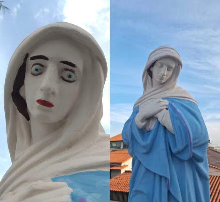 Após restauração que 'desfigurou' imagens, igreja busca especialista para reparar estátuas sacras em MG
