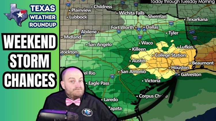 Texas Weekend Storm Chances Continue, With Southeast Texas and Coastal Areas Favored
