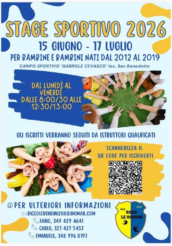 Con la fine della scuola iniziano le attività sportive, didattiche ed i laboratori sul Territorio! Oggi la prima locandi...