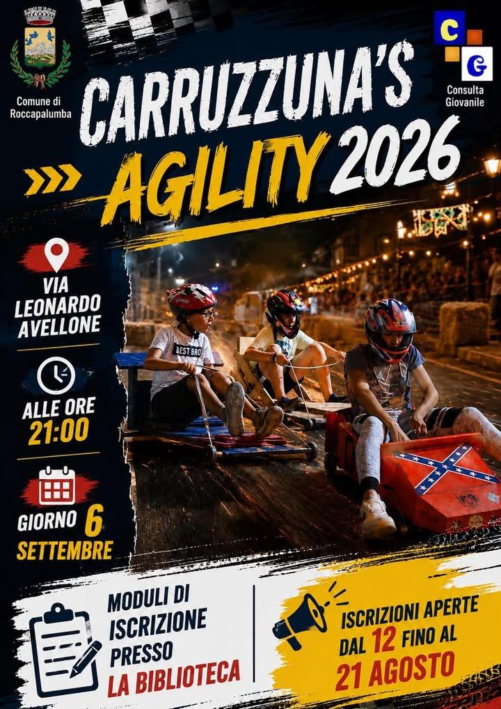🏁 CARRUZZUNA’S AGILITY 2026 🏁 Sta per tornare l’appuntamento più pazzo e adrenalinico dell’estate! 🛞🔥 Una serata di...