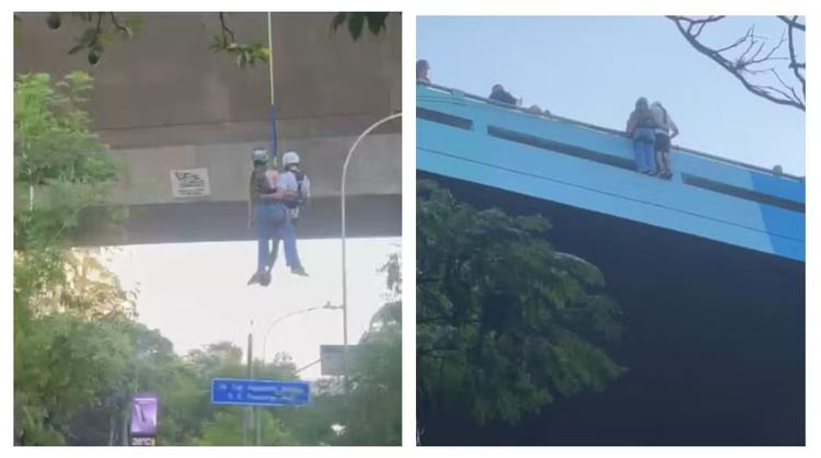 Proibidos pela Prefeitura de São Paulo desde 2005, saltos radicais seguem sendo oferecidos no Viaduto Sumaré por valores a partir de R$ 89