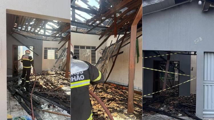VÍDEO: Incêndio destrói cômodos de casa e deixa mulher ferida em Açailândia