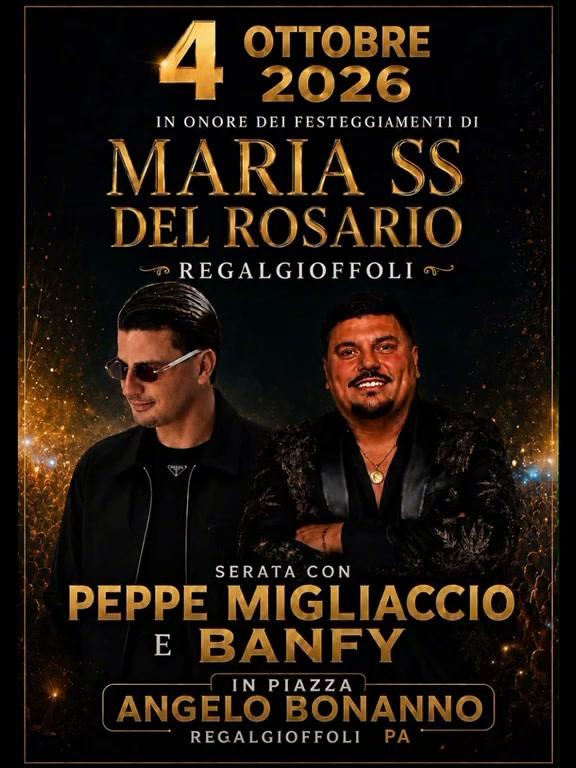 Il 4 ottobre 2026, in occasione dei festeggiamenti in onore di Maria SS. del Rosario, Regalgioffoli sarà protagonista di...
