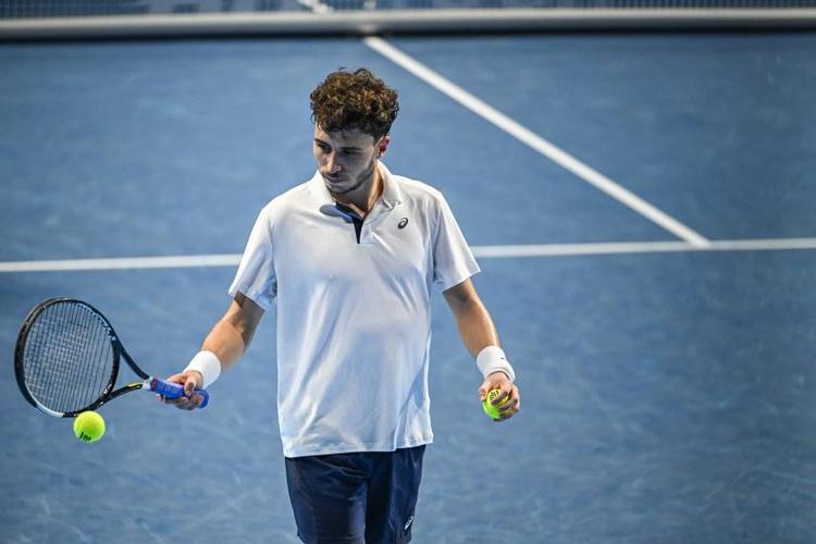 Clément Chidekh affronte le 21e mondial Francisco Cerundolo vendredi. (D. Pintens/Belga)