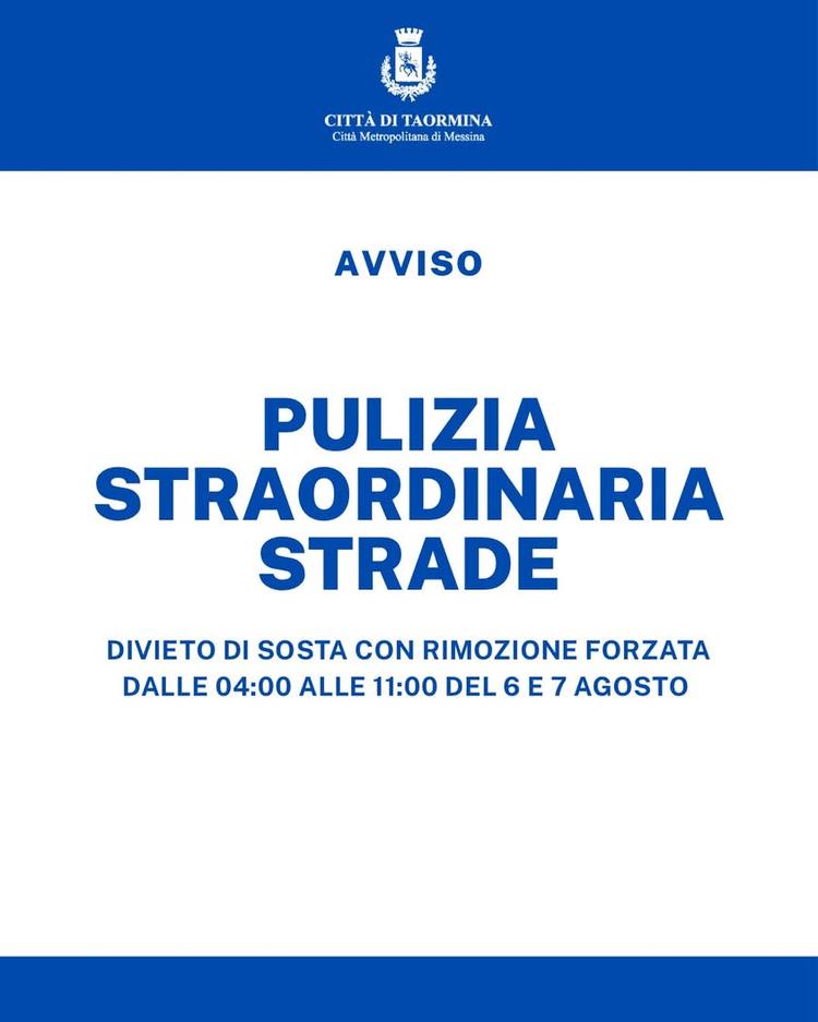 Pulizia straordinaria delle strade: divieto di sosta temporaneo Per consentire lo svolgimento degli interventi straordin...