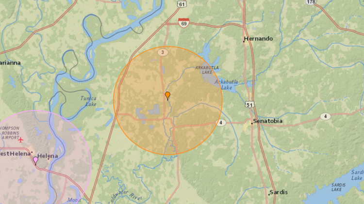 Earthquake recorded in Tunica County