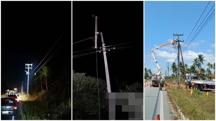 Comunidade tem falta de energia três dias seguidos após criminosos furtarem fios três vezes consecutivas
