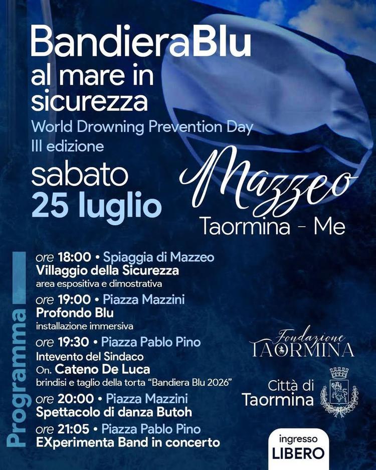 🌊 BANDIERA BLU 2026: UN POMERIGGIO DEDICATO ALLA SICUREZZA IN MARE A MAZZEO Sabato 25 luglio, Mazzeo ospiterà la terza...