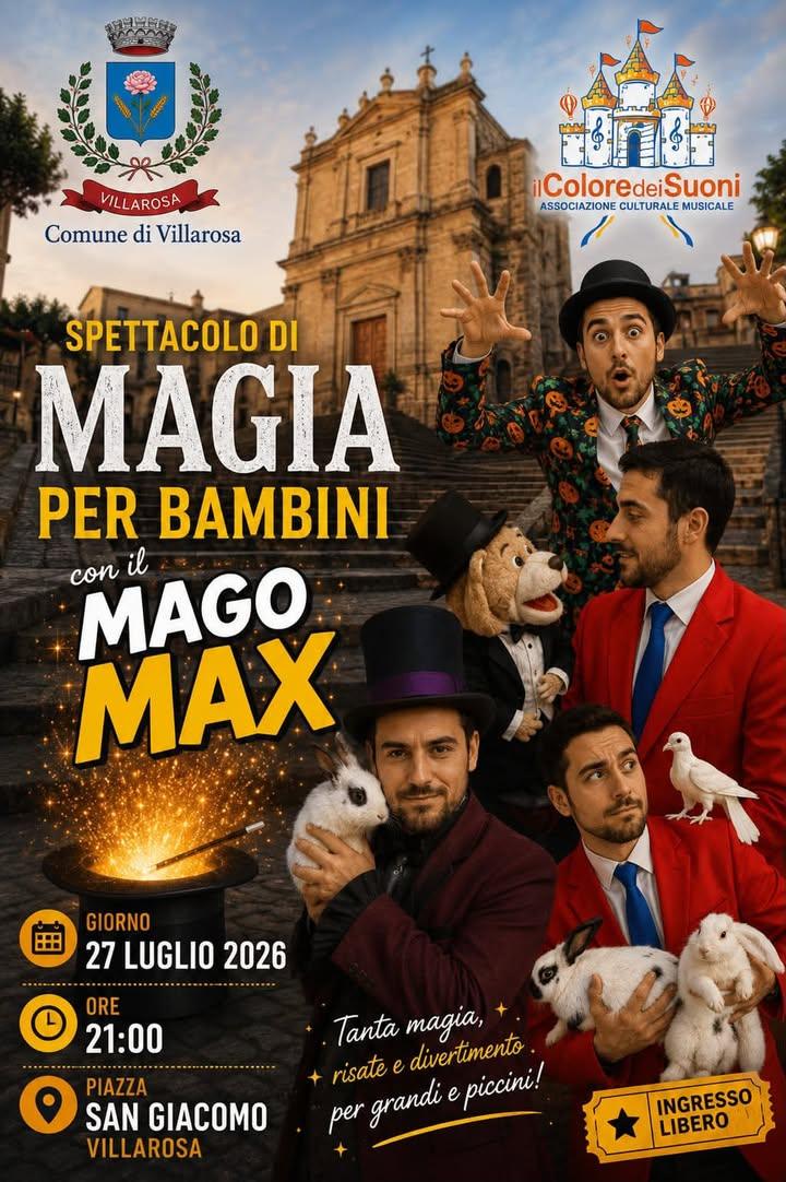 ✨ SERATA DI MAGIA! 🎩🐇 Lunedì 27 luglio, vivremo una serata speciale dedicata a grandi e piccini! ✨ In Piazza San Giaco...