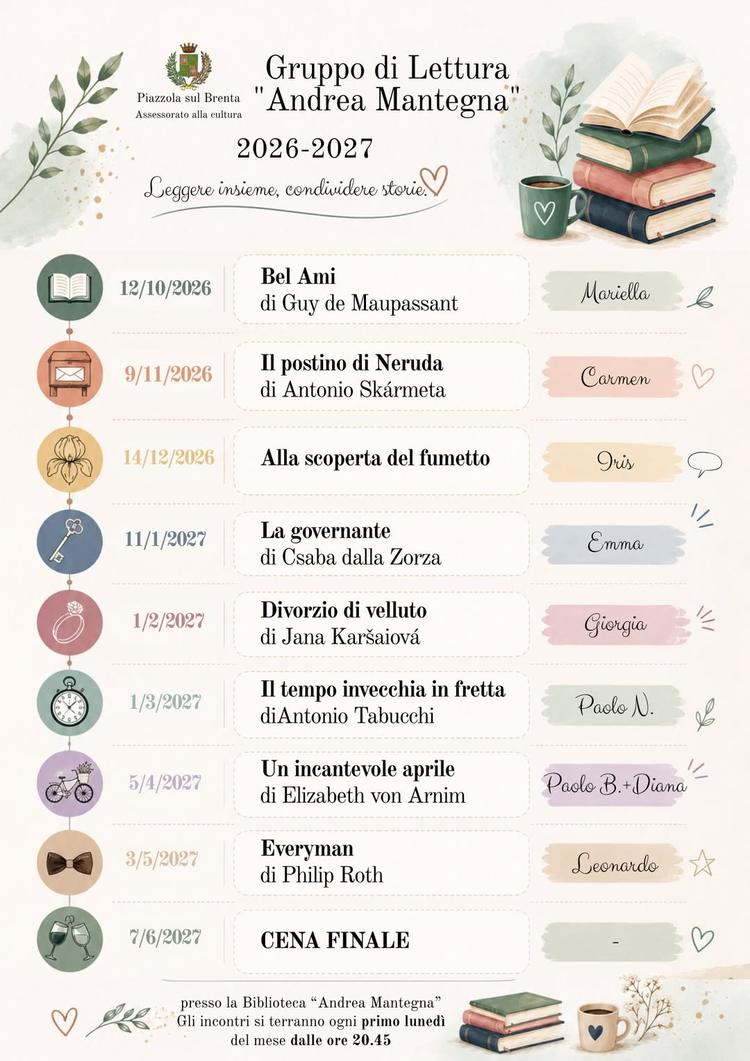 📚 RIPARTONO I GRUPPI DI LETTURA DELLA BIBLIOTECA! Nuova stagione, nuove storie e soprattutto nuove occasioni per legger...